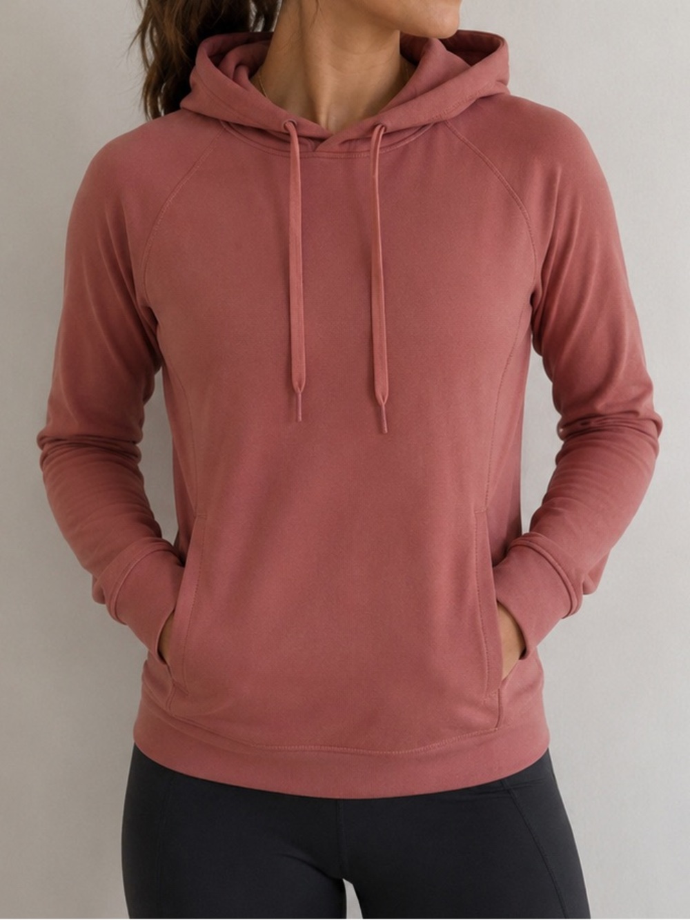 Lululemon Scuba Hoodie Light Cotton Fleece Dusty Rose Pink Mauve  Size S